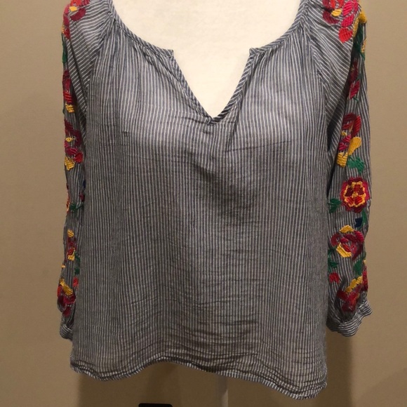 Anthropologie Tops - Floreat Embroidered Soleil Top